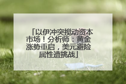 以伊冲突搅动资本市场！分析师：黄金涨势重启，美元避险属性遭挑战