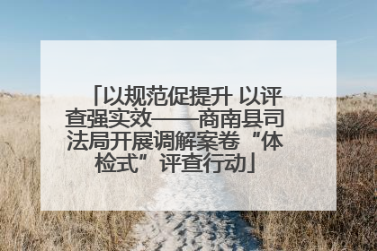 以规范促提升 以评查强实效——商南县司法局开展调解案卷“体检式”评查行动