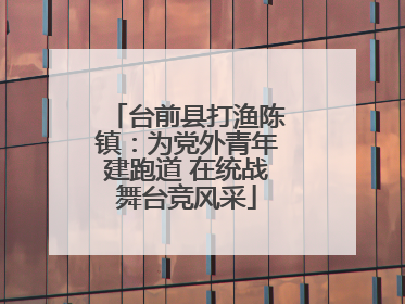 台前县打渔陈镇：为党外青年建跑道 在统战舞台竞风采