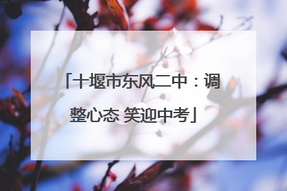 十堰市东风二中：调整心态 笑迎中考