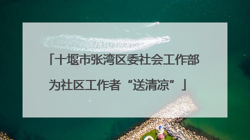 十堰市张湾区委社会工作部为社区工作者“送清凉”