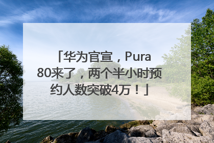 华为官宣，Pura 80来了，两个半小时预约人数突破4万！