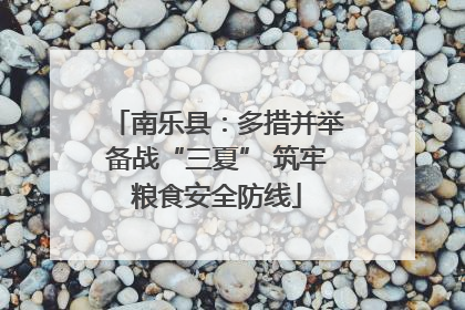 南乐县：多措并举备战“三夏” 筑牢粮食安全防线