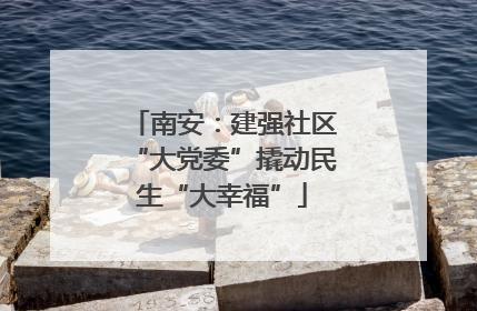 南安：建强社区“大党委”撬动民生“大幸福”