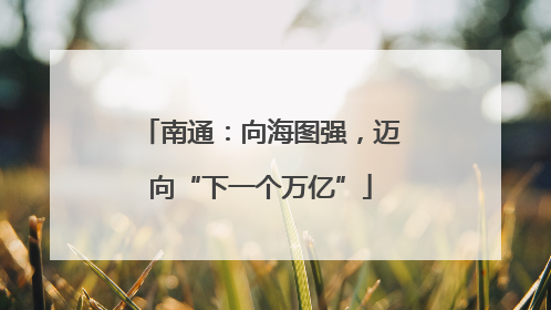 南通：向海图强，迈向“下一个万亿”
