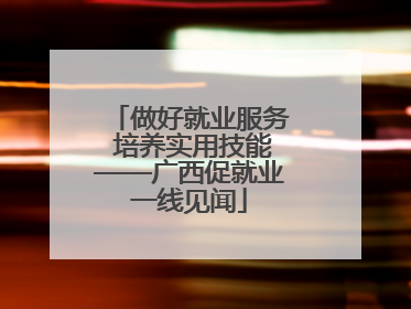 做好就业服务 培养实用技能——广西促就业一线见闻