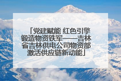 党建赋能 红色引擎锻造物资铁军——吉林省吉林供电公司物资部激活供应链新动能