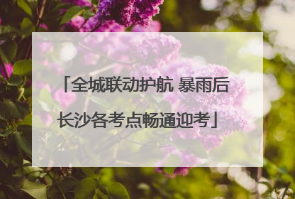 全城联动护航 暴雨后长沙各考点畅通迎考