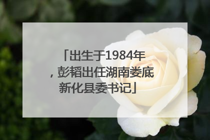 出生于1984年，彭韬出任湖南娄底新化县委书记