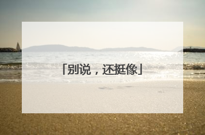 别说，还挺像