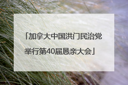加拿大中国洪门民治党举行第40届恳亲大会