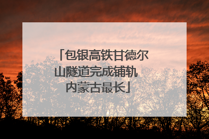 包银高铁甘德尔山隧道完成铺轨 内蒙古最长