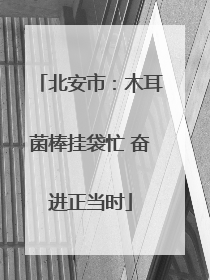 北安市：木耳菌棒挂袋忙 奋进正当时
