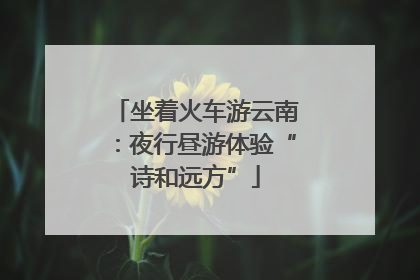 坐着火车游云南：夜行昼游体验“诗和远方”