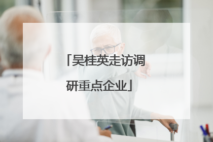 吴桂英走访调研重点企业