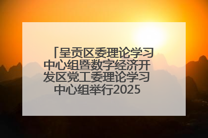 呈贡区委理论学习中心组暨数字经济开发区党工委理论学习中心组举行2025年第七次学习会议