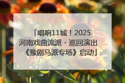 唱响11城！2025河南戏曲流派・巡回演出《豫剧马派专场》启动