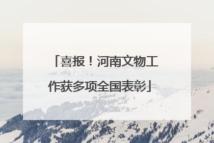 喜报！河南文物工作获多项全国表彰