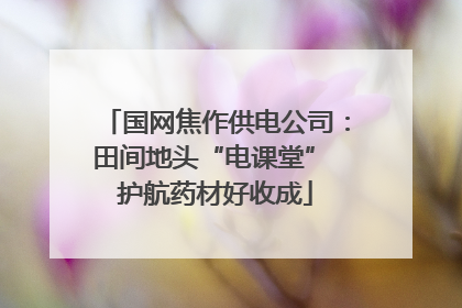 国网焦作供电公司：田间地头“电课堂” 护航药材好收成