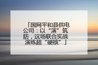 国网平和县供电公司：以“演”筑防，这场联合实战演练超“硬核”