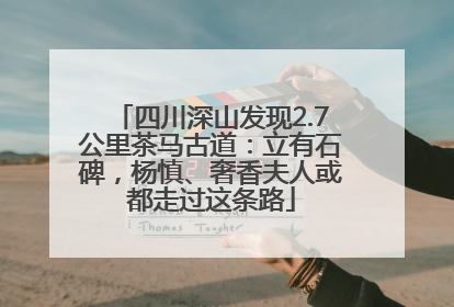 四川深山发现2.7公里茶马古道：立有石碑，杨慎、奢香夫人或都走过这条路