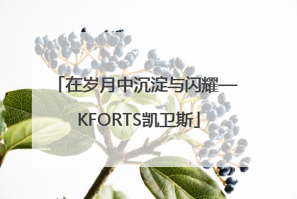 在岁月中沉淀与闪耀—KFORTS凯卫斯