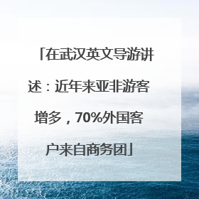 在武汉英文导游讲述：近年来亚非游客增多，70%外国客户来自商务团