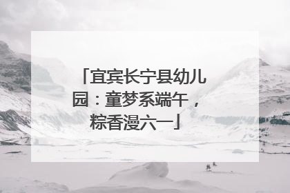 宜宾长宁县幼儿园：童梦系端午，粽香漫六一