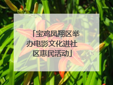 宝鸡凤翔区举办电影文化进社区惠民活动