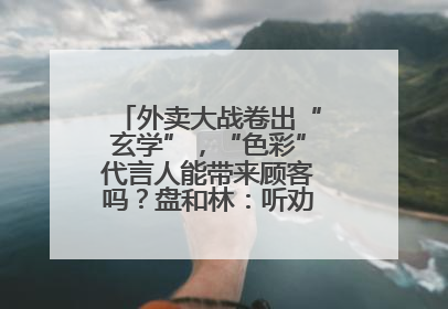 外卖大战卷出“玄学”，“色彩”代言人能带来顾客吗？盘和林：听劝的企业是好企业