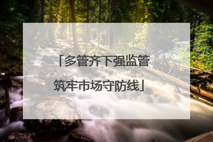 多管齐下强监管 筑牢市场守防线