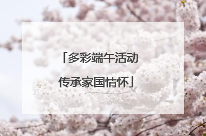 多彩端午活动 传承家国情怀