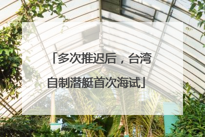 多次推迟后，台湾自制潜艇首次海试