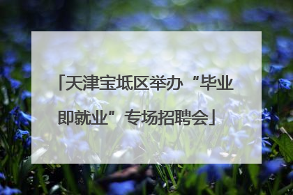 天津宝坻区举办“毕业即就业”专场招聘会