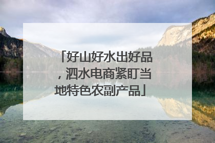 好山好水出好品，泗水电商紧盯当地特色农副产品