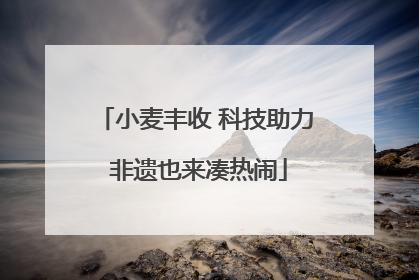 小麦丰收 科技助力 非遗也来凑热闹