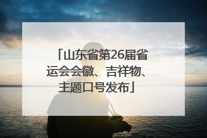 山东省第26届省运会会徽、吉祥物、主题口号发布