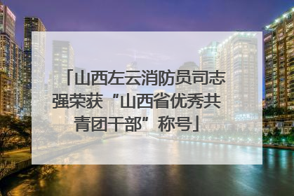 山西左云消防员司志强荣获“山西省优秀共青团干部”称号
