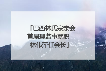 巴西林氏宗亲会首届理监事就职 林伟萍任会长