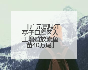 广元嘉陵江亭子口库区人工增殖放流鱼苗40万尾