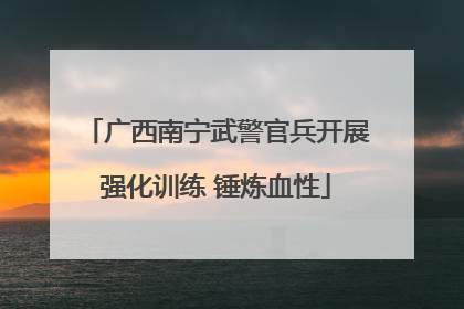 广西南宁武警官兵开展强化训练 锤炼血性