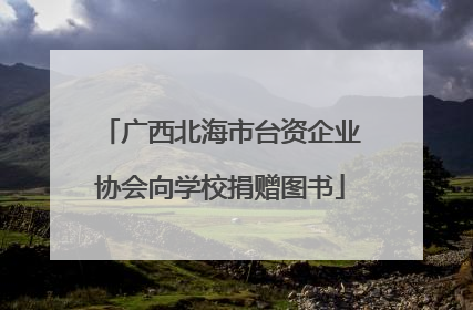 广西北海市台资企业协会向学校捐赠图书