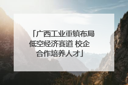 广西工业重镇布局低空经济赛道 校企合作培养人才