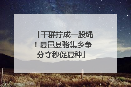 干群拧成一股绳！夏邑县骆集乡争分夺秒促夏种