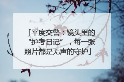 平度交警：镜头里的“护考日记”，每一张照片都是无声的守护