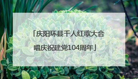 庆阳环县千人红歌大合唱庆祝建党104周年