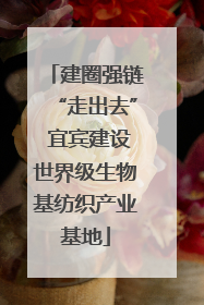 建圈强链“走出去” 宜宾建设世界级生物基纺织产业基地
