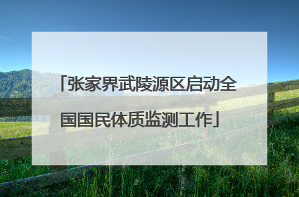 张家界武陵源区启动全国国民体质监测工作