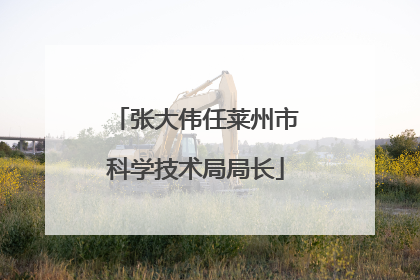 张大伟任莱州市科学技术局局长