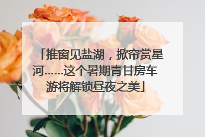 推窗见盐湖，掀帘赏星河……这个暑期青甘房车游将解锁昼夜之美